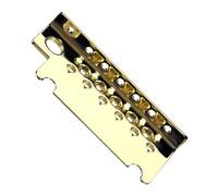 Piastra Ponte Tremolo a Doppio per Chitarra Elettrica Sei Corde Oro | Metallo, Base a Due Punti, Risposta Precisa, per Uso Sul Palco e Regolazioni Tecniche