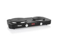 Piastra portatile Tristar - Doppio bruciatore - Per alloggi di studenti, campeggio, cucina americana - Diametro 15,5 e 18,5 cm - Termostato regolabile - 2 500 W - KP-6152