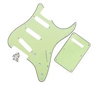 Piastra posteriore con piastra antigraffio per battipenna per chitarra SSS a 8 fori con viti per chitarra stile For For ST Professionale Battipenna per Chitarra Elettrica (Color : 3ply mint green)