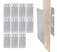 Piastra Posteriore Di Montaggio Per Binario E Track Cargo - 12 Pezzi Piastre Binari - Supporto Resistente Con Kit Installazione Per Pavimenti Legno Garage Magazzino