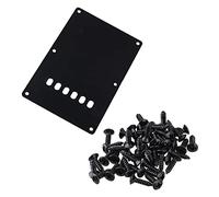Piastra posteriore in plastica a 6 fori per chitarra tremolo e 50 viti per battipenna 3 x 12 mm Set