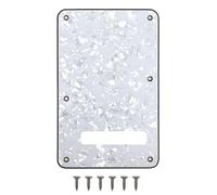 Piastra posteriore per chitarra Stratocaster a 6 fori, per Fender Stratocaster standard USA/messicana (bianco perlato)