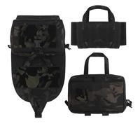 Piastra Posteriore Tattica Molle Dotato di Un Kit di Pronto Soccorso e Una Custodia Multiuso Rack di Stoccaggio Modulare In ABS for Custodia Pettorale del Gilet Tattico MOLLE(Mcbk)
