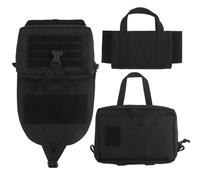 Piastra Posteriore Tattica Molle Dotato di Un Kit di Pronto Soccorso e Una Custodia Multiuso Rack di Stoccaggio Modulare In ABS for Custodia Pettorale del Gilet Tattico MOLLE(Black)