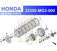 Piastra pressione frizione originale Honda XR600R 1985-2000 22350-MG3-000