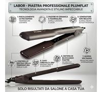 Piastra Professionale Labor Plum Flat Ceramica e Tormalina Display Digitale PRO