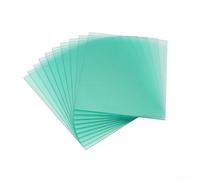 Piastra protettiva in policarbonato trasparente per casco con design anti-goccia resistente al fuoco, adatta per saldatura a idrogeno ed elettrica (123 x 98 mm)