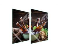 PIASTRA PROTETTIVA IN VETRO PER CUCINA 2x35x52 BOTTIGLIE