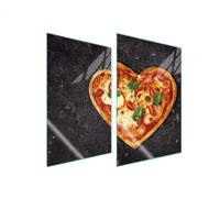 PIASTRA PROTETTIVA IN VETRO PER CUCINA 2x35x52 CUORE