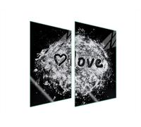 PIASTRA PROTETTIVA IN VETRO PER CUCINA 2x35x52 CUORE