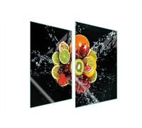PIASTRA PROTETTIVA IN VETRO PER CUCINA 2x35x52 FRUTTA