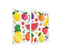 PIASTRA PROTETTIVA IN VETRO PER CUCINA 2x35x52 FRUTTA
