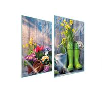 PIASTRA PROTETTIVA IN VETRO PER CUCINA 2x35x52 GIARDINO