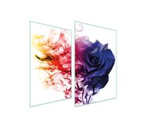 PIASTRA PROTETTIVA IN VETRO PER CUCINA 2x35x52 ROSA