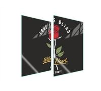 PIASTRA PROTETTIVA IN VETRO PER CUCINA 2x35x52 ROSA