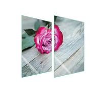 PIASTRA PROTETTIVA IN VETRO PER CUCINA 2x35x52 ROSA