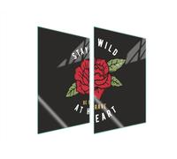 PIASTRA PROTETTIVA IN VETRO PER CUCINA 2x35x52 ROSA