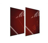 PIASTRA PROTETTIVA IN VETRO PER CUCINA 2x35x52 ROSSA
