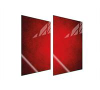 PIASTRA PROTETTIVA IN VETRO PER CUCINA 2x35x52 ROSSA