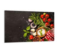 Piastra protettiva in vetro per fornello 80x52 Food