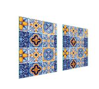 PIASTRA PROTETTIVA IN VETRO PER STUFA 85x52 MOSAICO