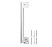 Piastra protettiva per porta a forma di L, in acciaio inox, costruita per adattarsi ai comuni profili delle porte e aggiungere uno strato di sicurezza meccanica (17,8 cm)