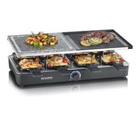 Piastra Raclette Con Pietra E Piastra Grill Severin Rg 2376 Nero 1300 W