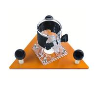 Piastra Ribaltabile per Fresatura del Legno, Tavola di Bilanciamento, Piastra Triangolare per Fresatrice, Base per Fresatura, Staffa per Scanalatura, Smussatura, Taglio di Curve,