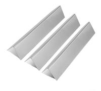 Piastra riscaldante in acciaio inox per griglia Weber 7635, 38,73 x 8,9 cm | Adatto per Weber per Spirit per 200, 7635, Serie I e II (2013-2017), set di 3 pezzi, struttura in acciaio