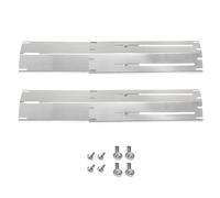 Piastra riscaldante regolabile in acciaio inossidabile per barbecue a gas, 2 pezzi