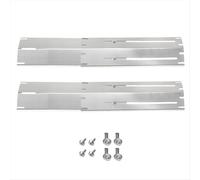 Piastra riscaldante regolabile in acciaio inossidabile per barbecue a gas, 2 pezzi