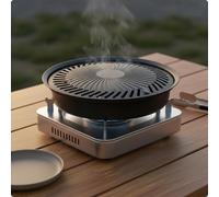 Piastra Rotonda Antiaderente Distribuzione Uniforme Del Calore per Campeggio