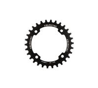 Piastra rotonda burgtec thick thin in acciaio 94 mm bcd per e bike nera