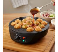 Piastra Rotonda Controllo Della Temperatura Macchina Takoyaki 16 Fori