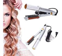 Piastra Spazzola Rotante Elettrica in Ceramica Per Capelli Effetto Lisci e Ricci