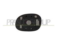 Per Citroen C2 Vetro + Piastra Dx Cromato Curvo per Specchietto Retrovisore