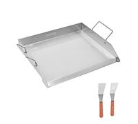 Piastra Superiore Piatta in Acciaio Inox Universale Padella 448x370 mm