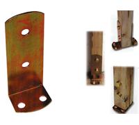 PIASTRA SUPPORTO - 4 STAFFE A SQUADRA REGGIPILASTRI IN ACCIAIO TROPICALIZZATO