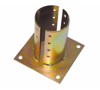 PIASTRA SUPPORTO - 4 SUPPORTI PER TRAVI TONDI ART. 957 IN ACCIAIO TROPICALIZZATO