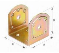 PIASTRA SUPPORTO AD U A PARETE 10 PZ. PER FISSAGGIO TRAVI LEGNO MM.A90XB90XC91