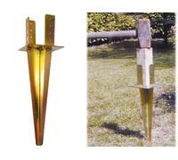 PIASTRA SUPPORTO PER TRAVI A TERRENO in acciaio tropicalizzato