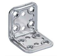 PIASTRA SUPPORTO - PIASTRE 40x40x40 GIUNZIONE AD ANGOLO ACCIAIO INOX