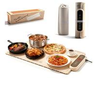 Piastra termica elettrica per alimenti, con 6 impostazioni di temperatura e timer di 4 ore, pieghevole, in silicone, per server buffet