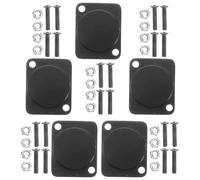 Piastra Tipo d Nera 5 Pezzi, Pannello Rack Metallo Fori | Viti e Dadi Inclusi, Montaggio Rapido su Chassis e Pannelli Video, Chiude Tagli Inutilizzati