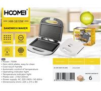 Piastra Tostapane 750W Tostiera Elettrica con Rivestamento Antiaderente Tosta e