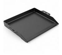 Piastra universale per barbecue GFTIME Plancha 48x36 cm compatibile RÖSLE VIDERO, Weber, Enders, Campingaz, Napoleone, Tepro, Taino Gasgrill con grondaia e bordo 8 cm