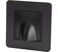 Piastra uscita cavo 16A completa - metallo nero spazzolato - gamma Kouro - Zenitech