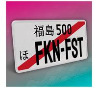 Piastra Veicolo JDM Giapponese 30,5x15,5 cm Nera a Righe 17 FKN-FST