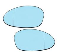 Piastra Vetro Specchio Retrovisore Per BMW Per E90 E91 E87 E88 2004-2009 E46 Sinistra Lato Destro Specchio Riscaldato Ala Blu Bianco Specchio Retrovisore Grandangolare Auto(Blue L and R)