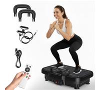 Piastra vibrante 2025 Piastra vibrante migliorata con due motori per la perdita di peso, allenamento corpo corpo, costruzione muscolare, massaggiatore, 1-180 impostazioni, portata 150 kg per
